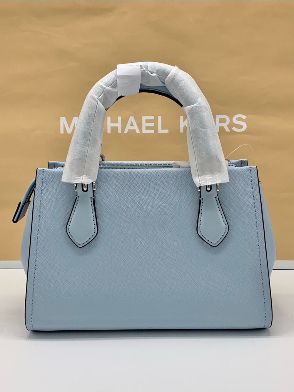 Michael Kors Marilyn Small Embellished Satchel Pale Ocean color - Picture 6 of 15